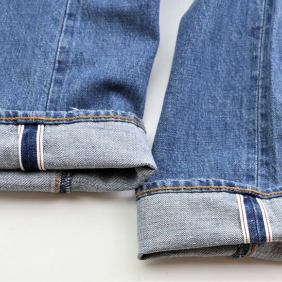 New Levi's  W33 L34 50'S STRAIGHT FIT MEN'S JEANS Selvedge  Cotton Hemp Blend - Picture 9 of 14